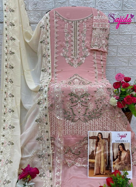 Samiar Vol 2 By Sajida Georgette With Heavy Embroidered Pakistani Salwar Kameej Wholesale Clothing Suppliers In India
